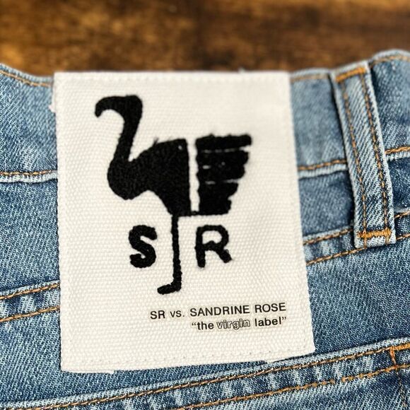 SANDRINE ROSE by FP Cut Off Side Zipper Distressed Denim Shorts. Size 24. NWT! - Picture 11 of 16